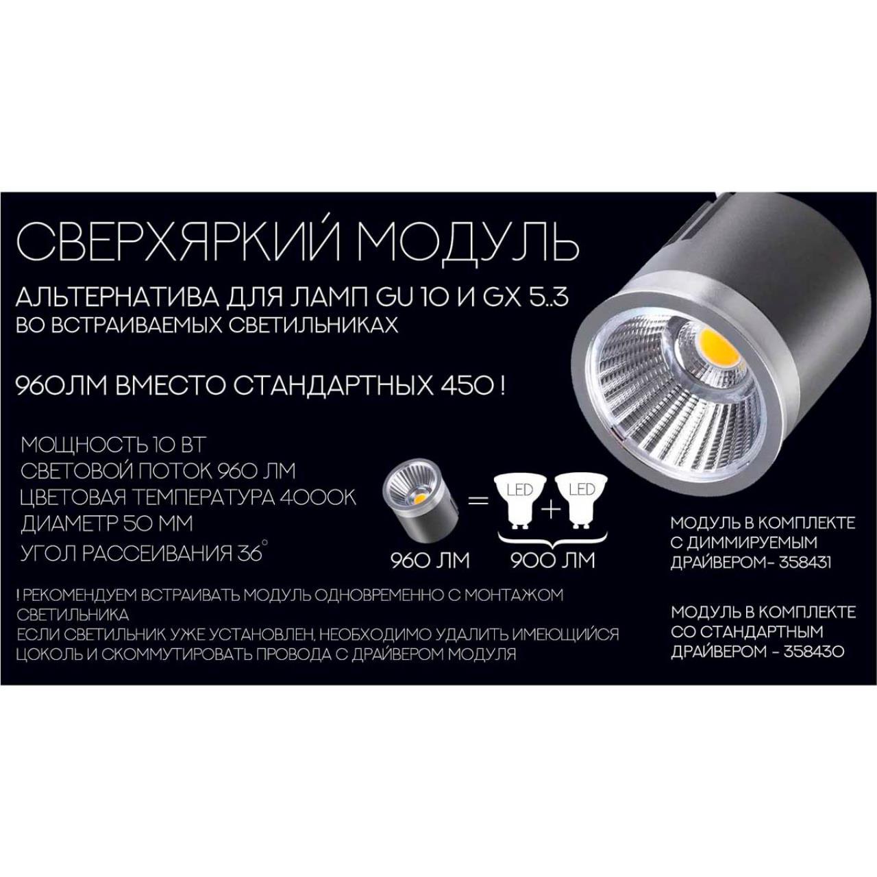 светодиодный модуль novotech diod diod 358430