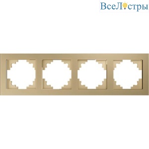 Рамка 4-постовая Stekker Катрин золото GFR00-7004-08 49038