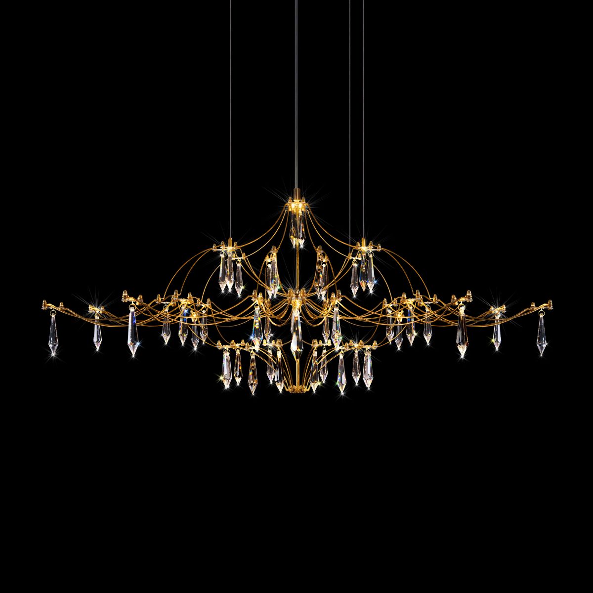 подвесная люстра loft it mira 10587/1000 gold asfour
