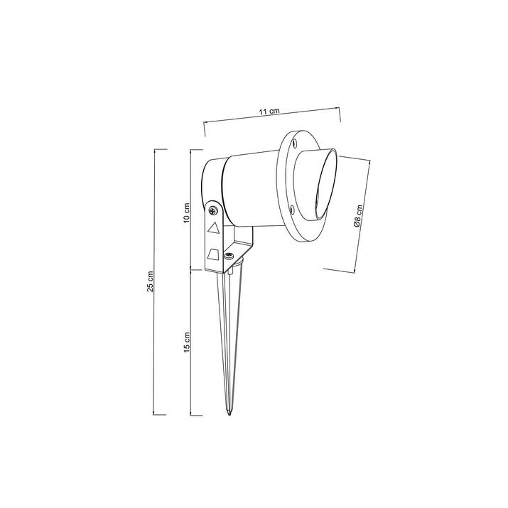 ландшафтный светильник arte lamp elsie a1522in-1bk