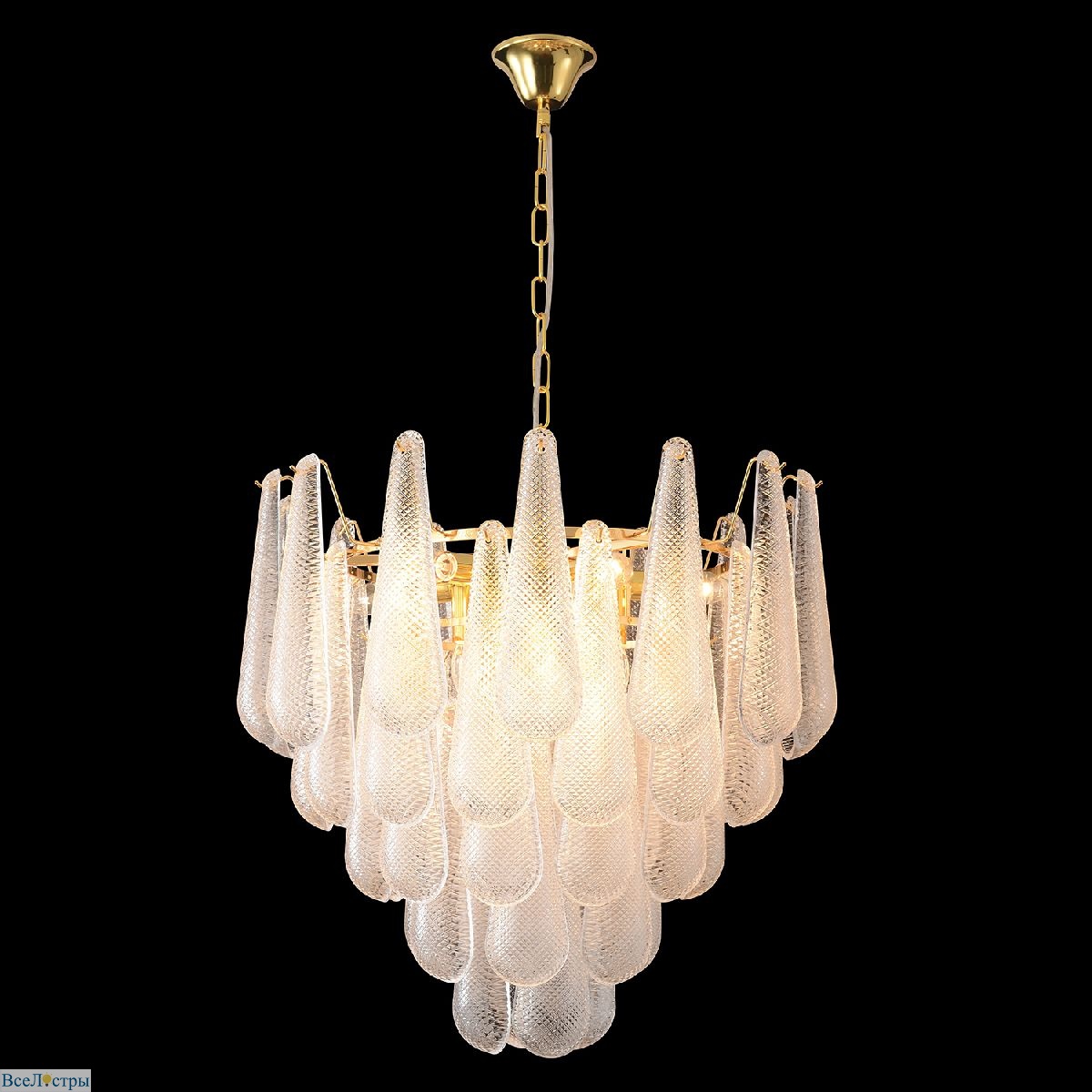 подвесная люстра crystal lux fontain sp10 gold