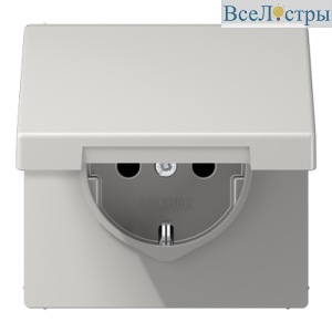 Розетка 2K+З с крышкой Jung LS1520KLLG