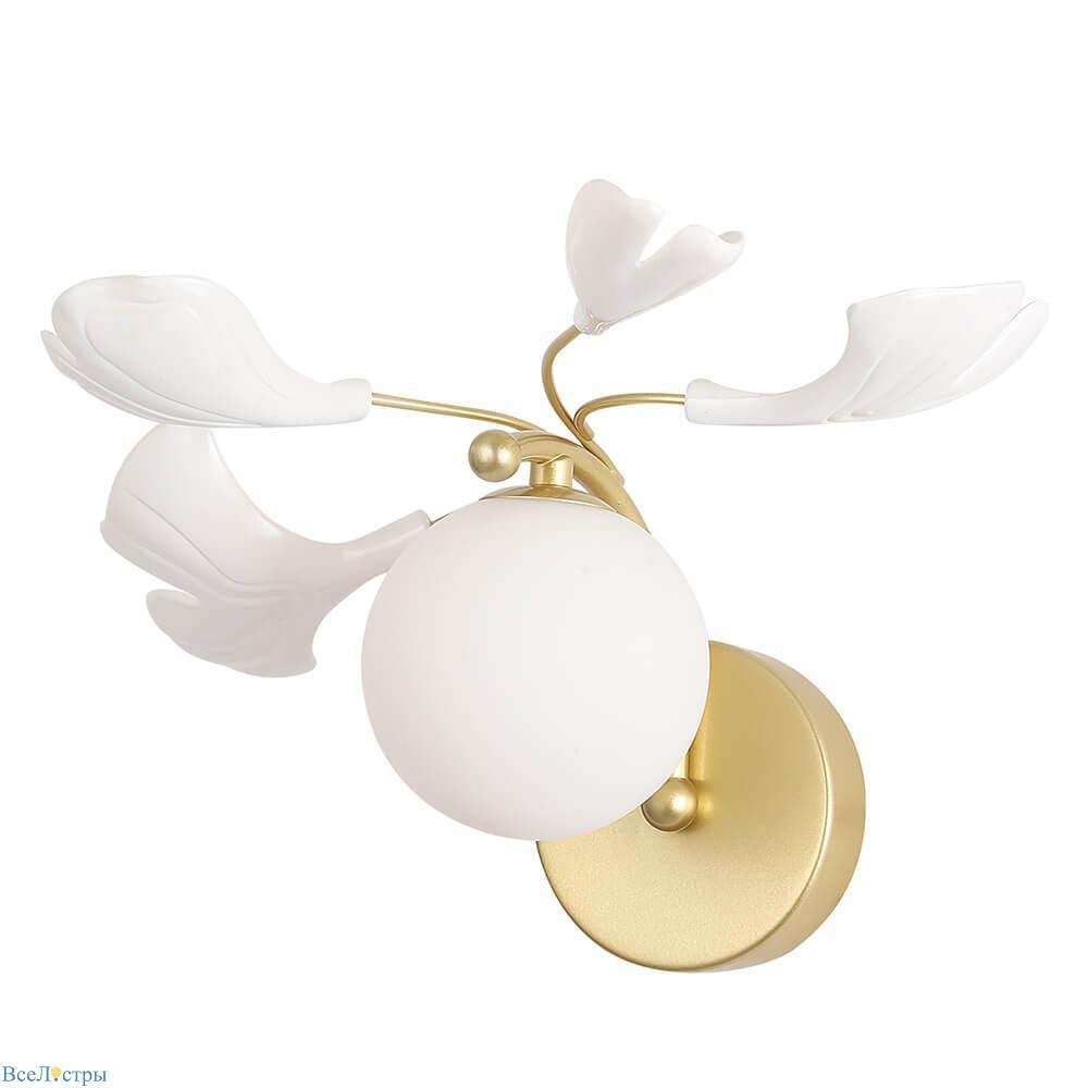 бра crystal lux colibri ap1 gold