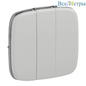 Лицевая панель Legrand Valena Allure выключателя трехклавишного белая 755035