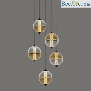 Каскадная люстра Delight Collection MD24022079-5A black/amber