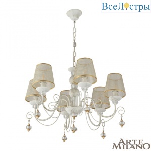 Подвесная люстра Arte Milano 347620/6 WT+G