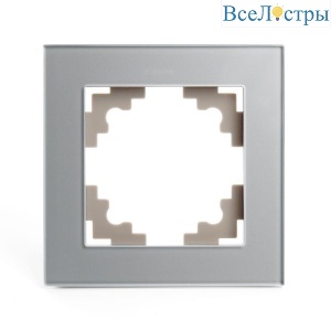 Рамка 1-постовая Stekker Катрин серебро GFR00-7001-03 39531