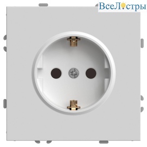 Розетка 2P+PE Stekker Эмили со шторками белый фарфор RST16-5110-01 49880