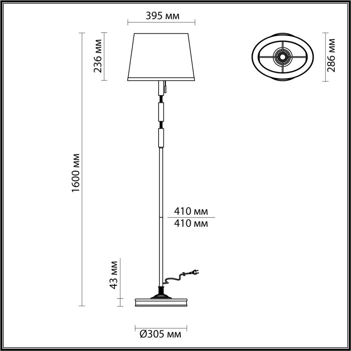 торшер odeon light modern london 4894/1f