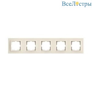 Рамка 5-постовая Mono Electric Larissa слоновая кость 103-010100-164