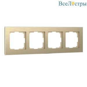 Рамка Werkel Aluminium на 4 поста шампань алюминий W0021711 4690389158162