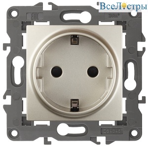 Розетка 2P+E Schuko ЭРА Elegance 14-2101-04 Б0034268
