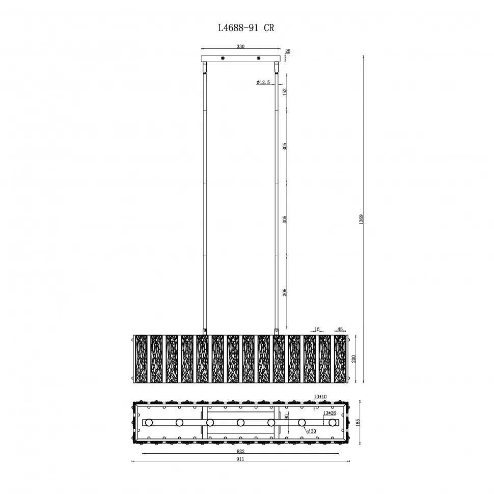 подвесной светильник ilamp panorama l4688-91 cr
