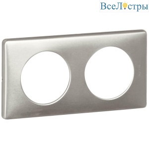Рамка 2-постовая Legrand Celiane алюминий 068922
