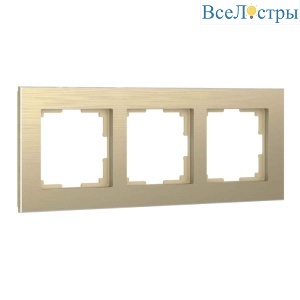 Рамка Werkel Aluminium на 3 поста шампань алюминий W0021711 4690389158155