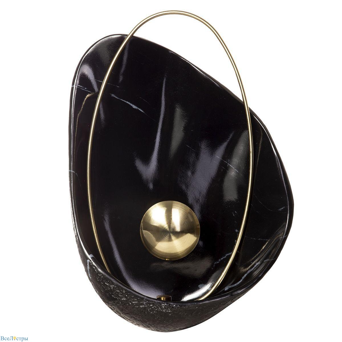 настенный светодиодный светильник loft it clam 10043 black