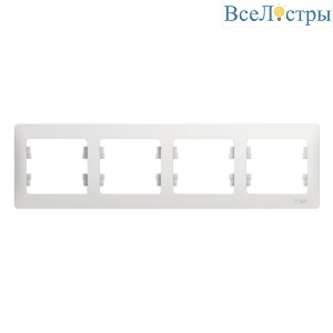 Рамка 4-ая Systeme Electric Glossa Белый GSL000104