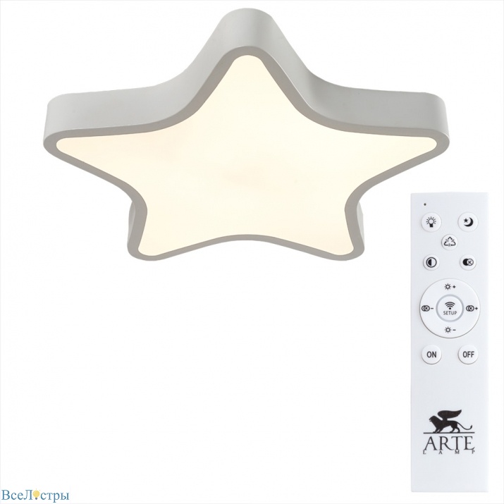 потолочный светодиодный светильник arte lamp stella a2518pl-1wh