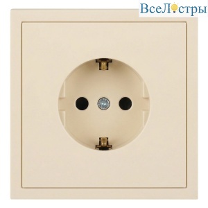 Розетка ЭРА Galaxy 15-2101-02 c заземлением 2P+E Schuko 16А-250В IP20 слоновая кость Б0070622