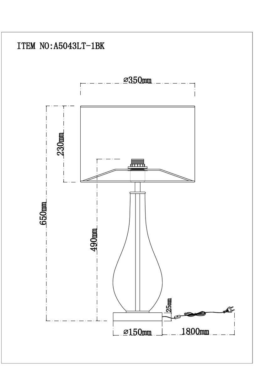 настольная лампа arte lamp naos a5043lt-1bk
