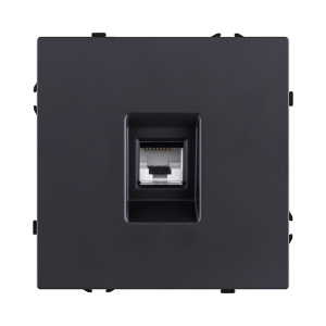 Розетка Ethernet RJ45 Cat.6, черный матовый Kollinger Eclipse EC-017BK