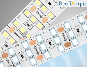 Светодиодная лента трехрядная Ambrella Light LED Strip 24В 2835 26Вт/м 6500K 5м IP20 GS3903