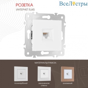 Розетка RJ45 Arte Milano 203.45-1.white
