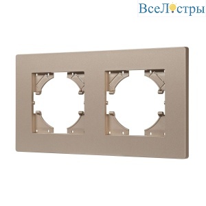 Рамка на 2 поста пластиковая Arlight FRM-PERIO-PL-2-GD 049753