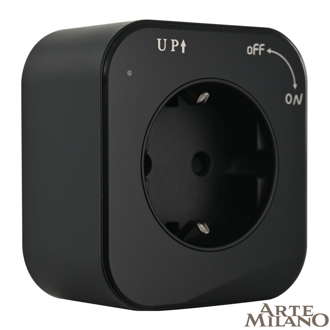 трековая розетка arte milano am-track-sockets 380022ts/es black