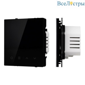 Терморегулятор Arlight SWT-NOBE-MTE-SFPL-BK (электрический тёплый пол) (Черный оникс) 058345
