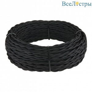 Ретро кабель Werkel витой двухжильный 2,5 мм черный W6452308 4690389165443