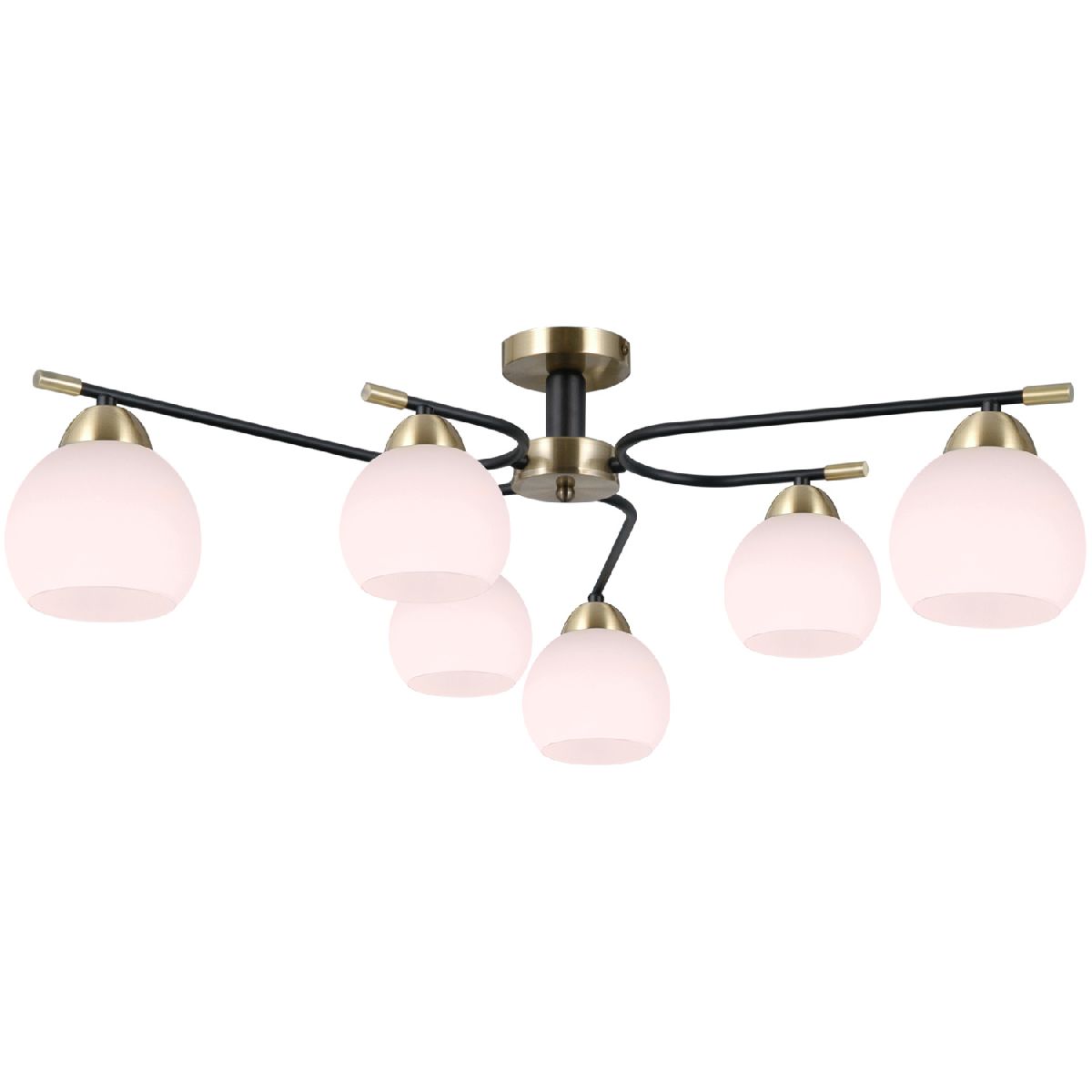 потолочная люстра illumico il0638-6csq-24 ab bk libra