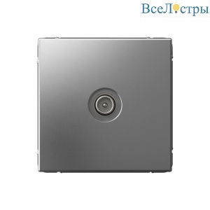 TV Розетка оконечная 1DB Systeme Electric ArtGallery Сталь GAL000991