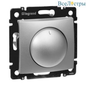Диммер поворотный Legrand Valena 400W алюминий 770261