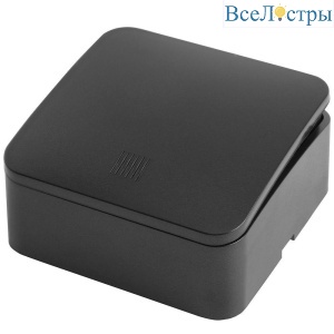 Выключатель одноклавишный Stekker София с подсветкой черный матовый MSW10-11-20-05 49473