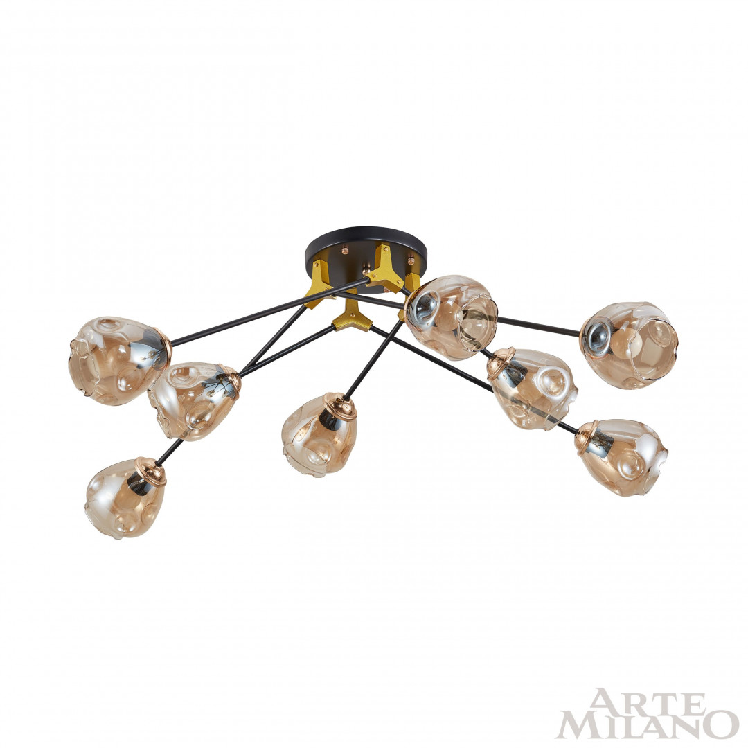 потолочная люстра arte milano amalfi 252588/8 br