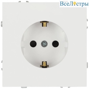 Розетка Эра Galaxy 15-2102-08 c заземлением 2P+E Schuko со шторками 16А-250В IP20 белый матовый Б0070653