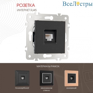 Розетка RJ45 Arte Milano 203.45-1.black