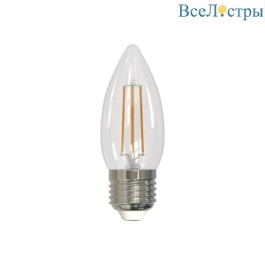 Лампа светодиодная филаментная (UL-00005163) Uniel E27 9W 4000K прозрачная LED-C35-9W/4000K/E27/CL PLS02WH