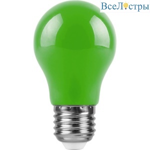 Лампа светодиодная Feron E27 3W зеленая LB-375 25922