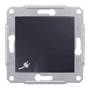 Розетка Schneider Electric Sedna с/з со шторками и крышкой 16A 250V SDN3100170