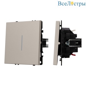 Механизм выключателя одноклавишный проходной Arlight LED SWT-NOBE-MKP1-SFPL-L-CA (230V, 10A) 059430