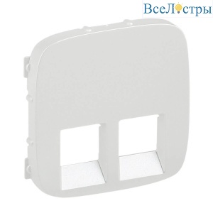 Лицевая панель Legrand Valena Allure розетки телефонной RJ-11/Ethernet RJ-45 жемчуг 755429
