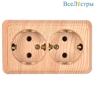 Розетка двойная 2П+3 General Альфа 477041