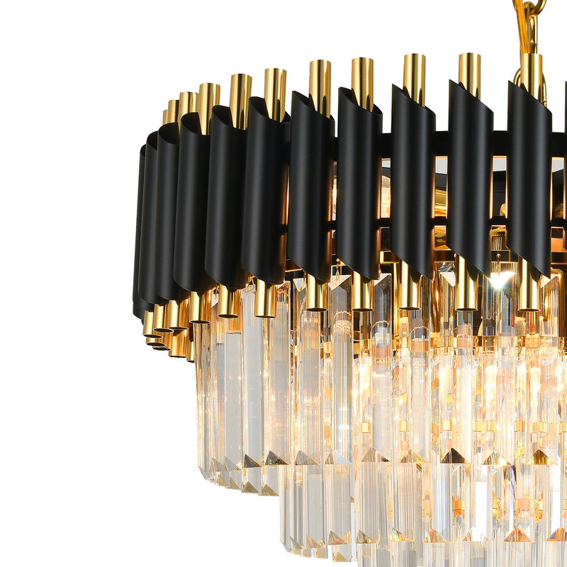подвесная люстра natali kovaltseva darian 76017/10c gold black