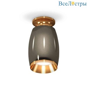 Комплект накладного светильника Ambrella light Techno Spot XS1123043 DCH/PYG черный хром/золото желтое полированное (N6905, C1123, N7034)