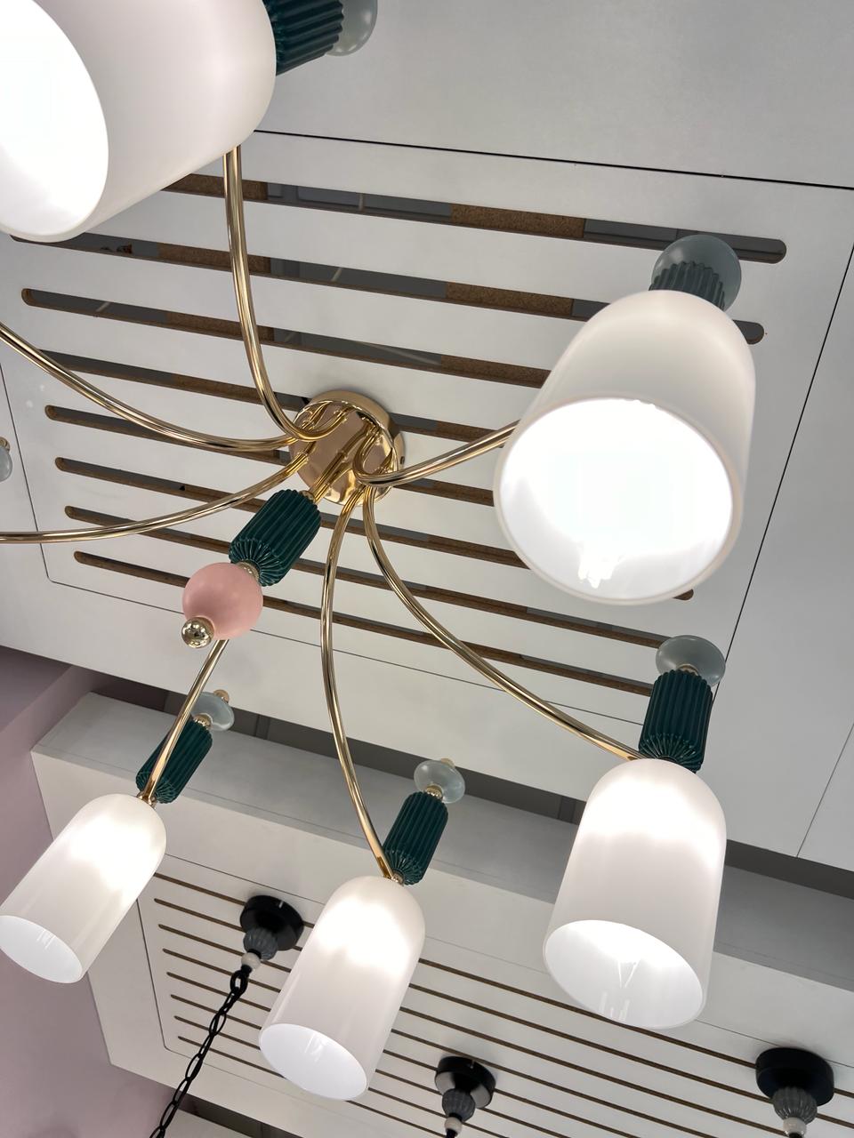потолочная люстра odeon light classic candy 4861/7c