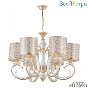 Подвесная люстра Arte Milano Florentia-1237 301237/6 Wh/Gd