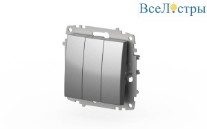 Выключатель трехклавишный ELBI Zena Vega 609-011000-254