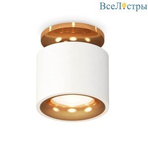 Комплект накладного светильника Ambrella light XS7510121 SWH/PYG белый песок/золото желтое полированное MR16 GU5.3 (N7929, C7510, N7014)